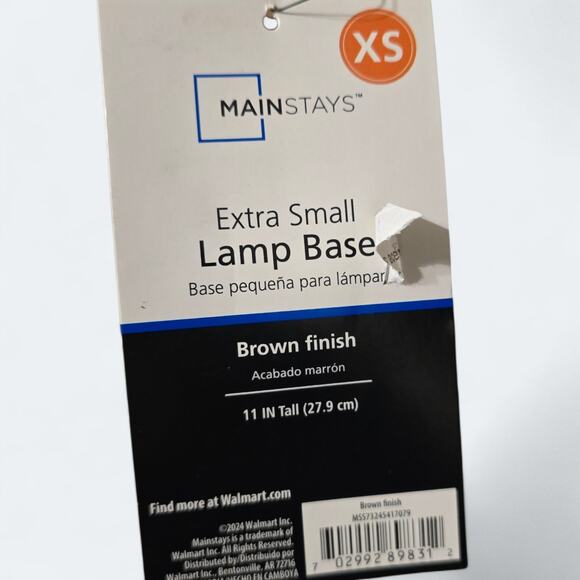 11" Brown Lamp Base Set Of 2 - Picture 2 of 2